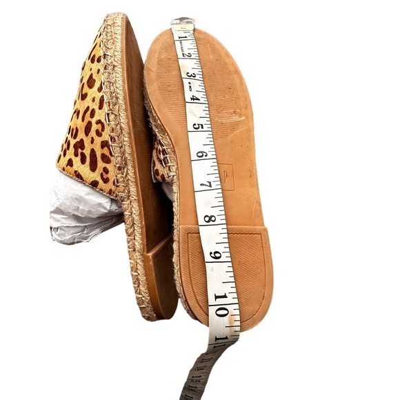Gap Leopard Print Espadrille Mule Slide-On Flats Size 9 - Picture 11 of 12